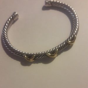 David Yurman Triple gold X 14kt and sterling 925